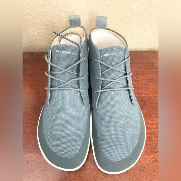 Vivobarefoot Gobi III Hemp Ankle Boot Deep Sea Blue Textile Men's Sz EU 44 US 11 - Picture 4 of 10